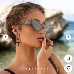 Dolce & Gabbana Black Cat-Eye Sunglasses